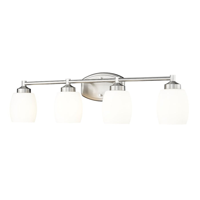 Z-Lite Kendrick 4 Light 31.25" Vanity, Brushed Nickel/Matte Opal - 745-4V-BN