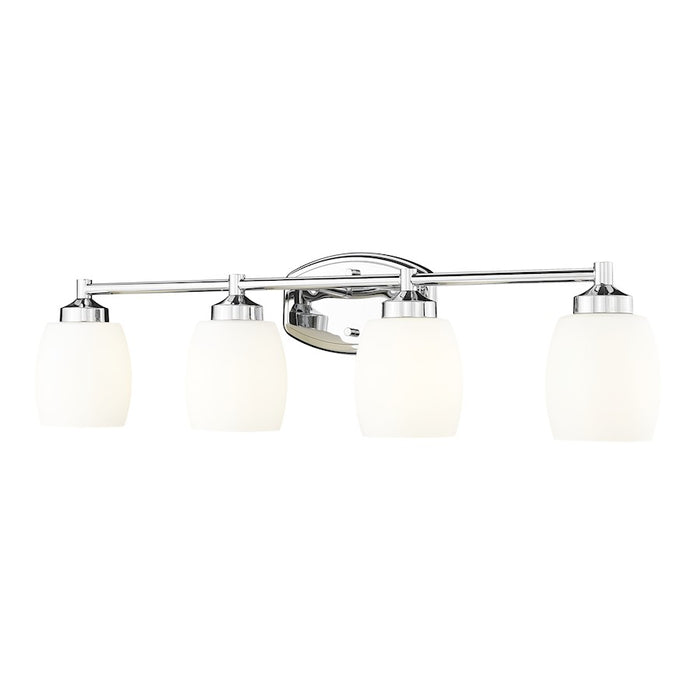 Z-Lite Kendrick 4 Light 31.25" Vanity, Chrome/Matte Opal - 745-4V-CH