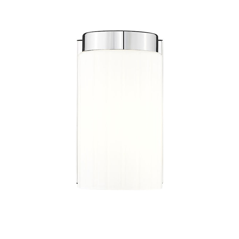 Z-Lite Burk 1 Light 4.25" Wall Sconce, Chrome/Matte Opal