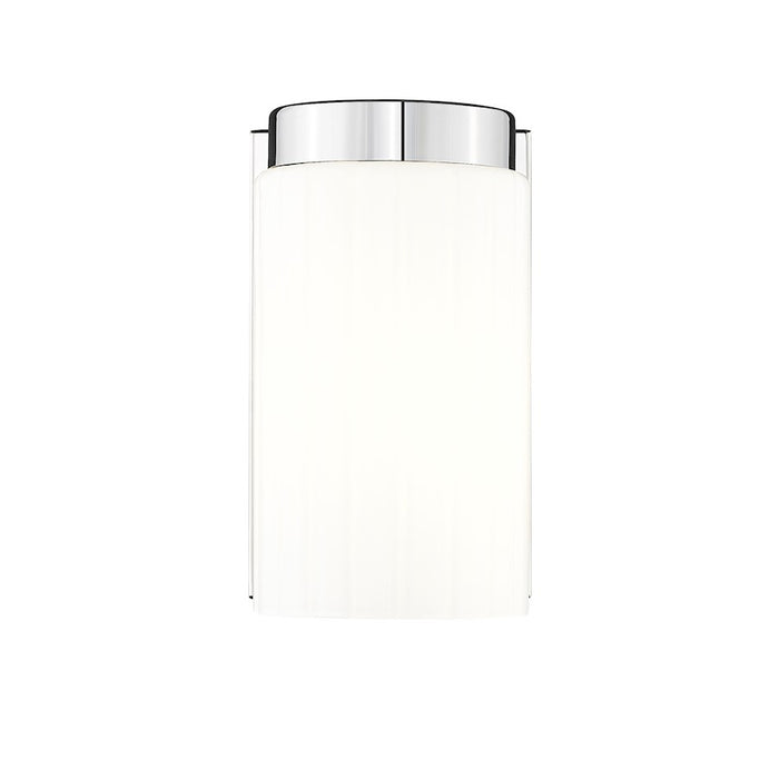 Z-Lite Burk 1 Light 4.25" Wall Sconce, Chrome/Matte Opal