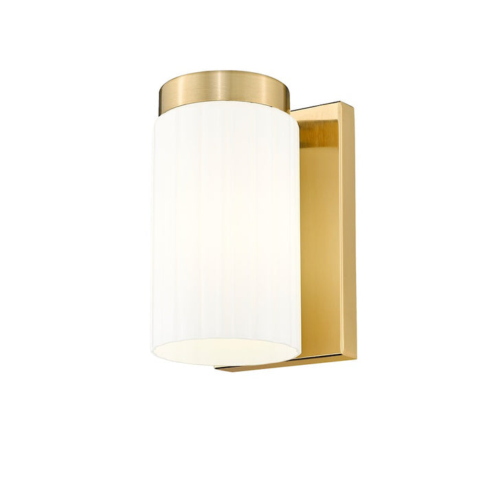 Z-Lite Burk 1 Light 4.25" Wall Sconce, Luxe Gold/Matte Opal