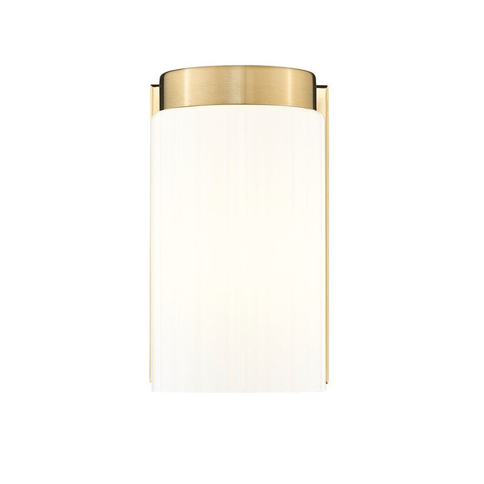 Z-Lite Burk 1 Light 4.25" Wall Sconce, Luxe Gold/Matte Opal