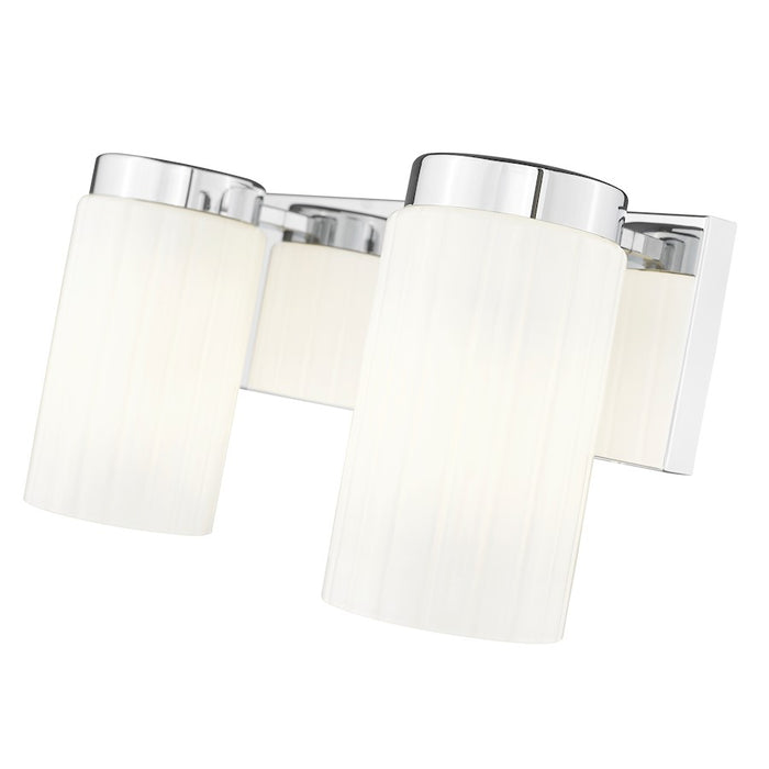 Z-Lite Burk 2 Light 13.75" Vanity, Chrome/Matte Opal