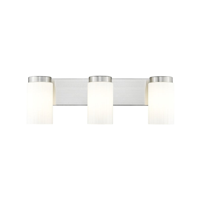 Z-Lite Burk 3 Light 22.5" Vanity, Brushed Nickel/Matte Opal