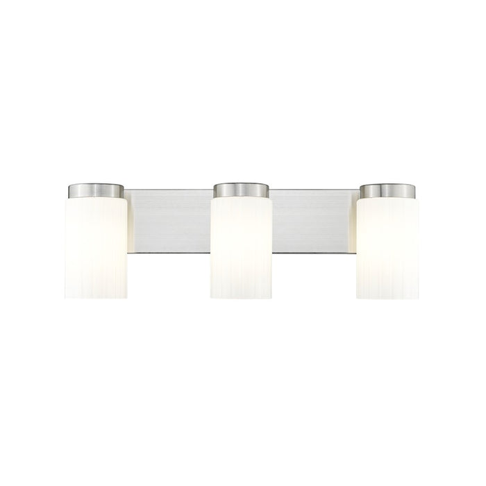 Z-Lite Burk 3 Light 22.5" Vanity, Brushed Nickel/Matte Opal