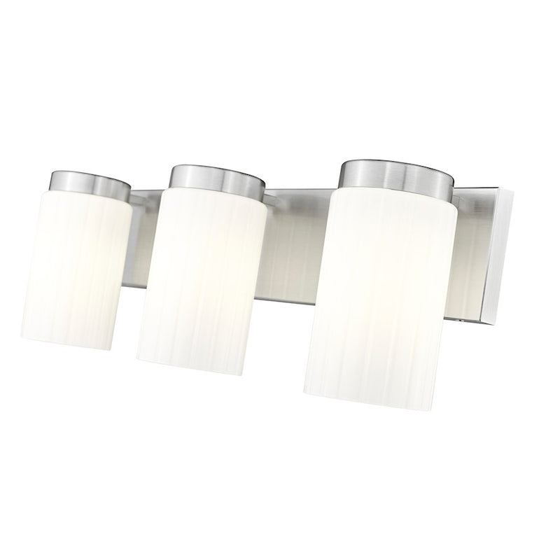 Z-Lite Burk 3 Light 22.5" Vanity, Brushed Nickel/Matte Opal
