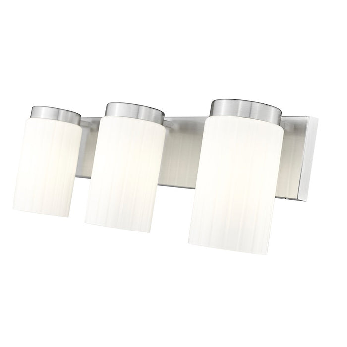 Z-Lite Burk 3 Light 22.5" Vanity, Brushed Nickel/Matte Opal