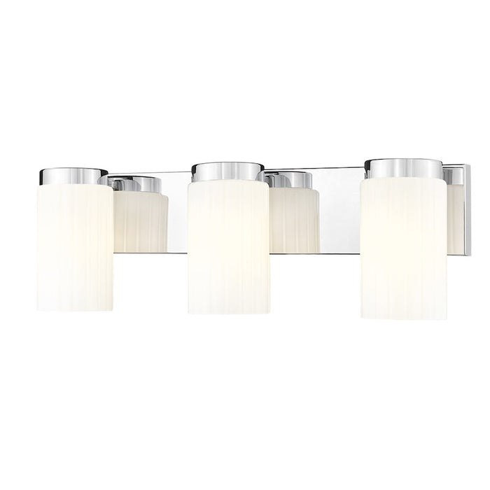 Z-Lite Burk 3 Light 22.5" Vanity, Chrome/Matte Opal - 746-3V-CH