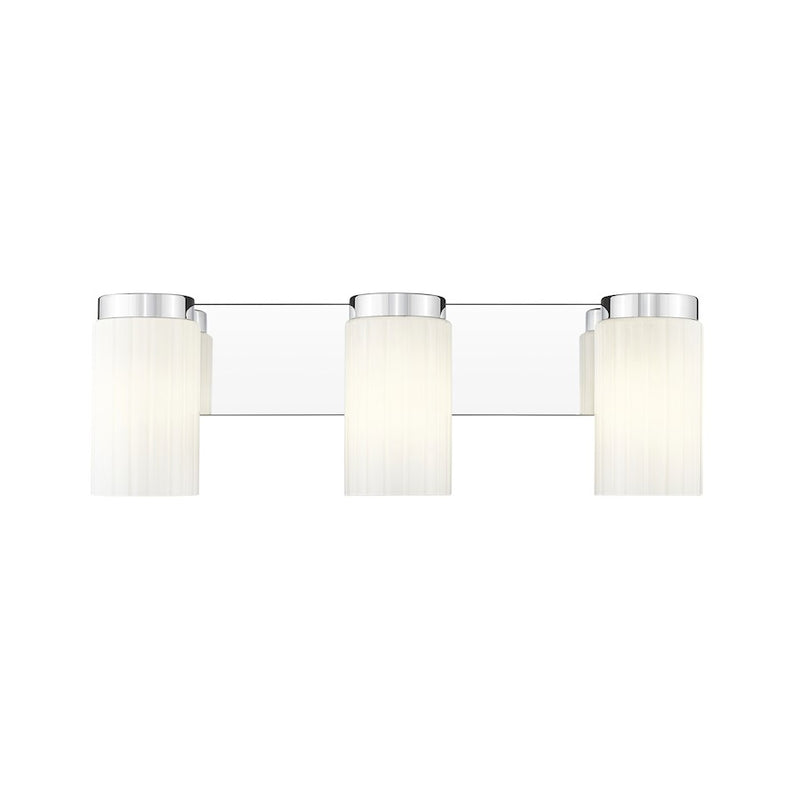 Z-Lite Burk 3 Light 22.5" Vanity, Chrome/Matte Opal