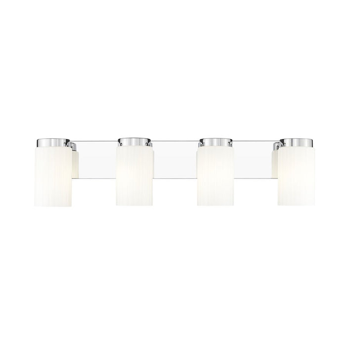 Z-Lite Burk 4 Light 30" Vanity, Chrome/Matte Opal