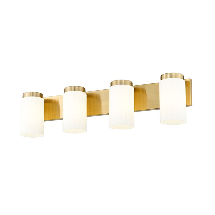 Z-Lite Burk 4 Light 30" Vanity, Luxe Gold/Matte Opal