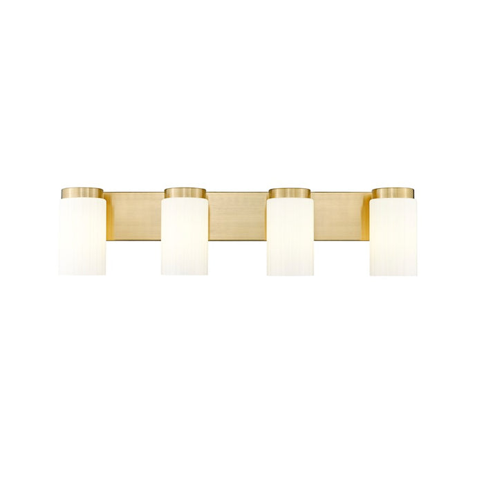 Z-Lite Burk 4 Light 30" Vanity, Luxe Gold/Matte Opal