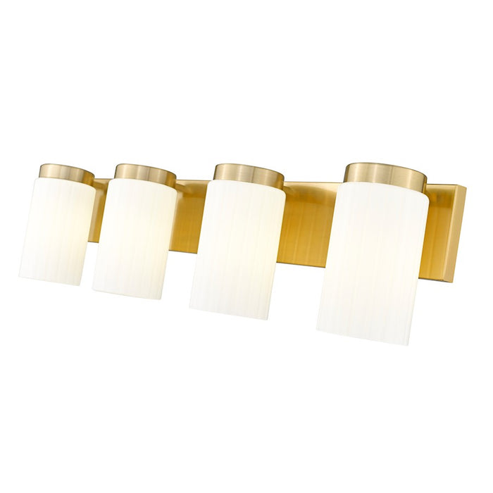 Z-Lite Burk 4 Light 30" Vanity, Luxe Gold/Matte Opal