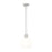 Z-Lite Margo 1 Light 11" Pendant, Brushed Nickel/White