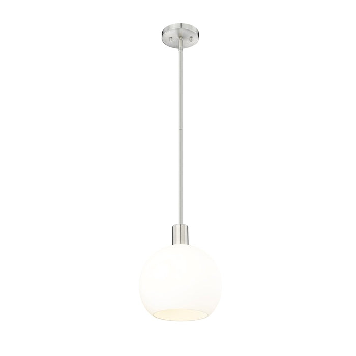 Z-Lite Margo 1 Light 11" Pendant, Brushed Nickel/White