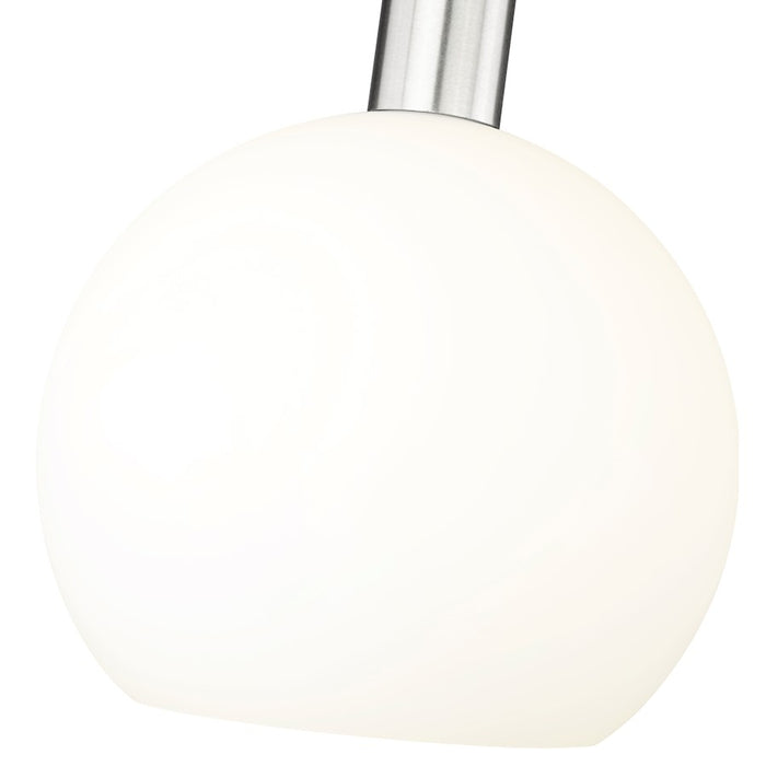Z-Lite Margo 1 Light 11" Pendant, Brushed Nickel/White