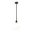 Z-Lite Margo 1 Light 11" Pendant, Matte Black/White - 7500P10-MB