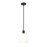 Z-Lite Margo 1 Light 11" Pendant, Matte Black/White