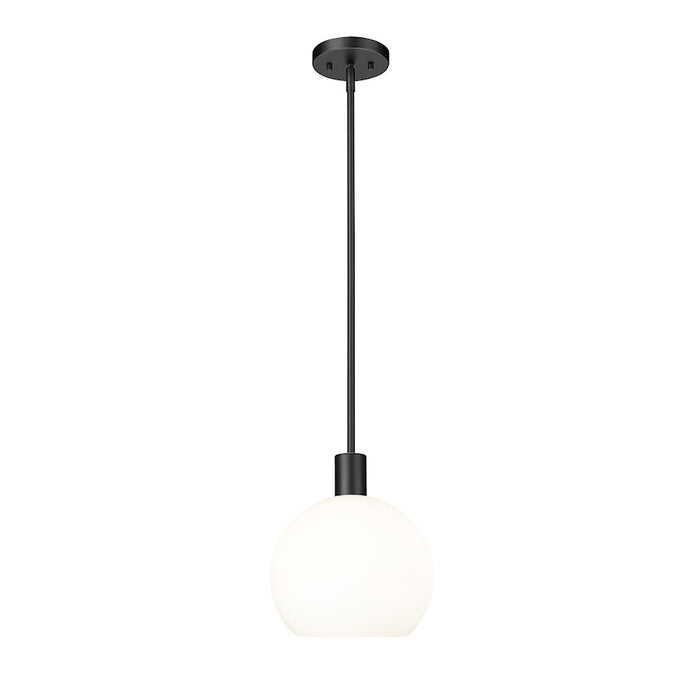 Z-Lite Margo 1 Light 11" Pendant, Matte Black/White