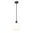 Z-Lite Margo 1 Light 11" Pendant, Matte Black/White