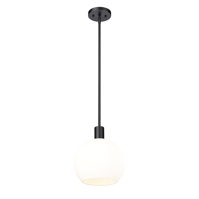 Z-Lite Margo 1 Light 11" Pendant, Matte Black/White