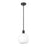 Z-Lite Margo 1 Light 11" Pendant, Matte Black/White
