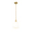 Z-Lite Margo 1 Light 11" Pendant, Olde Brass/White - 7500P10-OBR