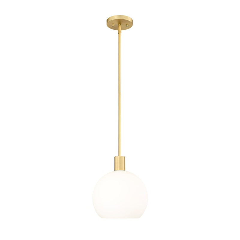 Z-Lite Margo 1 Light 11" Pendant, Olde Brass/White