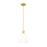 Z-Lite Margo 1 Light 11" Pendant, Olde Brass/White
