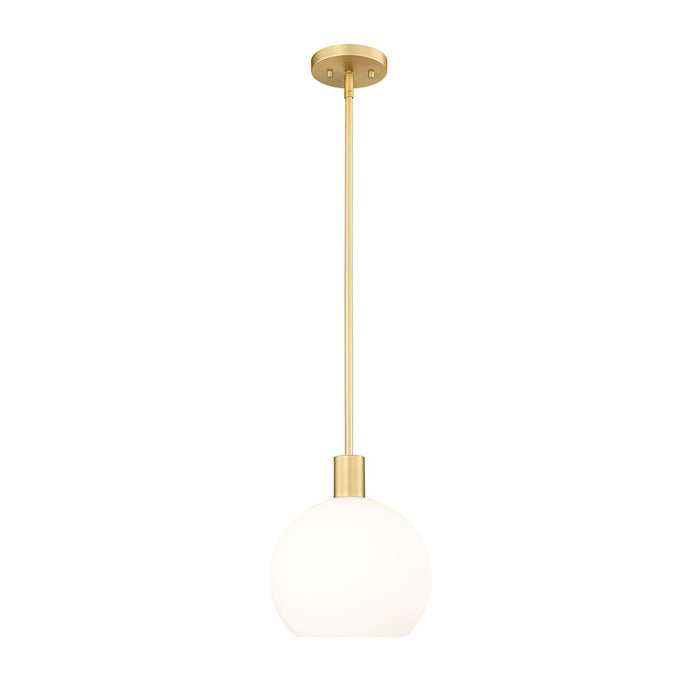 Z-Lite Margo 1 Light 11" Pendant, Olde Brass/White