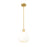 Z-Lite Margo 1 Light 11" Pendant, Olde Brass/White