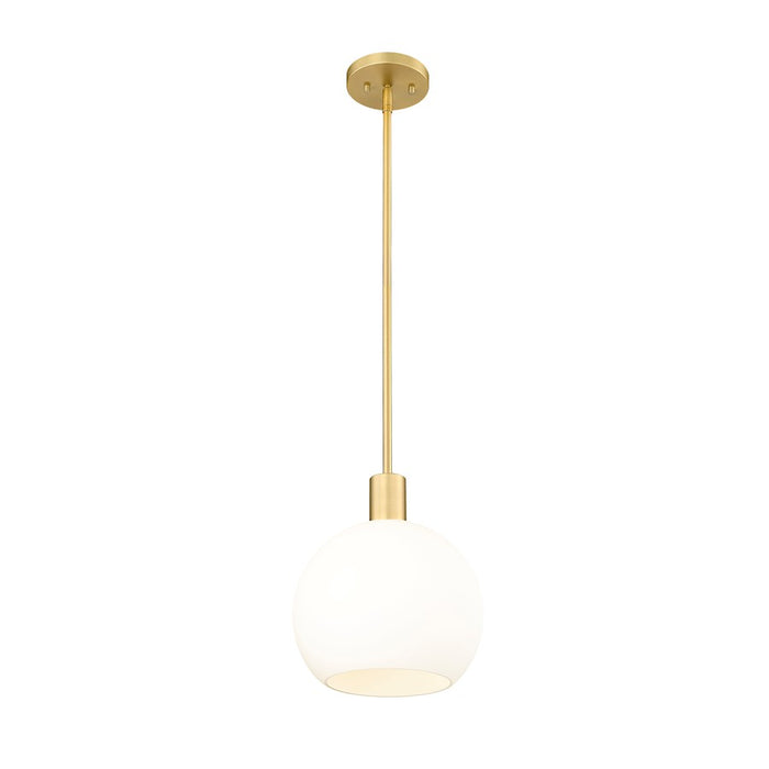 Z-Lite Margo 1 Light 11" Pendant, Olde Brass/White