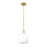Z-Lite Margo 1 Light 11" Pendant, Olde Brass/White
