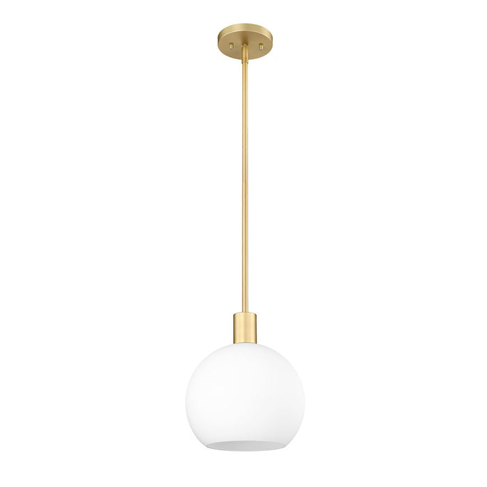 Z-Lite Margo 1 Light 11" Pendant, Olde Brass/White