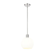 Z-Lite Margo 1 Light 11" Pendant, Polished Nickel/White - 7500P10-PN
