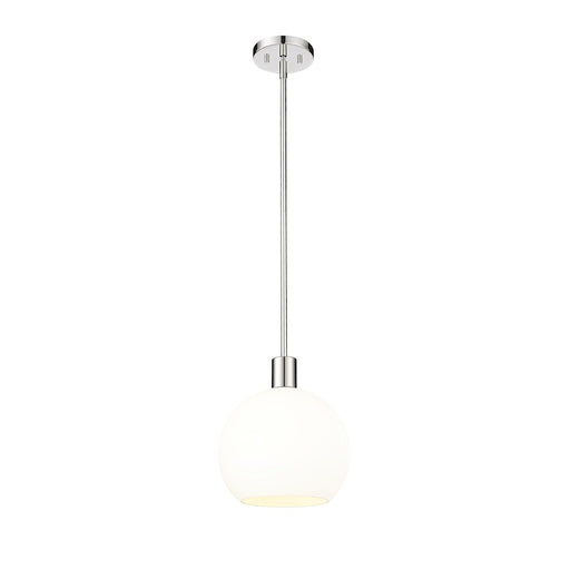 Z-Lite Margo 1 Light 11" Pendant, Polished Nickel/White - 7500P10-PN