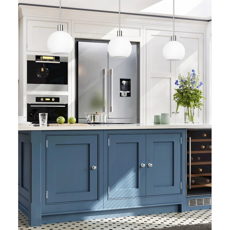 Z-Lite Margo 1 Light 11" Pendant, Polished Nickel/White