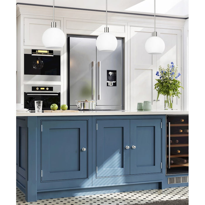Z-Lite Margo 1 Light 11" Pendant, Polished Nickel/White
