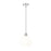 Z-Lite Margo 1 Light 11" Pendant, Polished Nickel/White