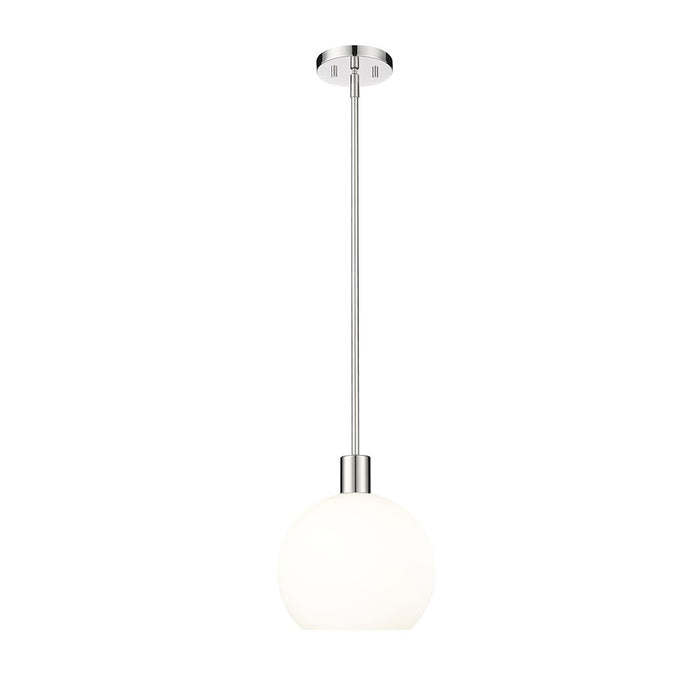 Z-Lite Margo 1 Light 11" Pendant, Polished Nickel/White