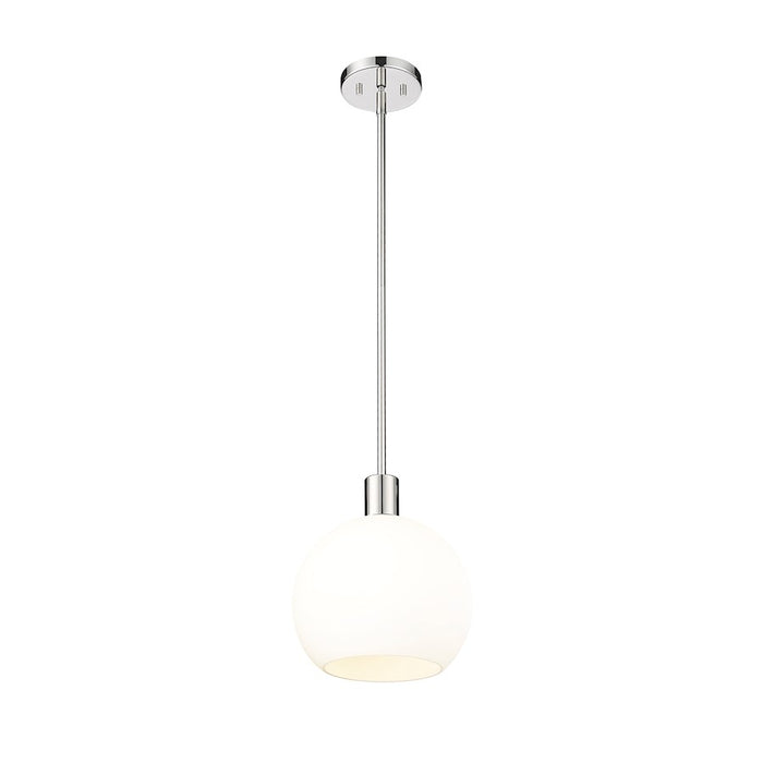 Z-Lite Margo 1 Light 11" Pendant, Polished Nickel/White