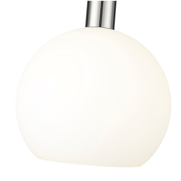 Z-Lite Margo 1 Light 11" Pendant, Polished Nickel/White