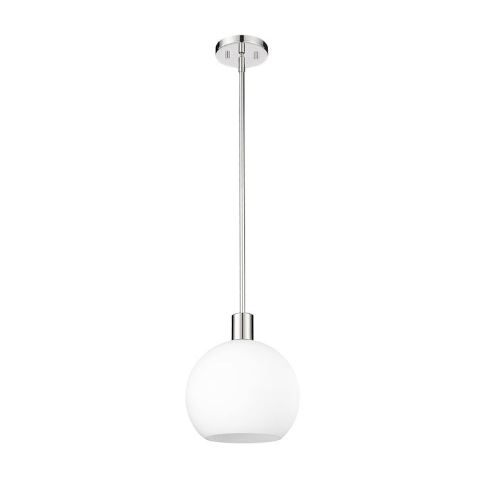 Z-Lite Margo 1 Light 11" Pendant, Polished Nickel/White