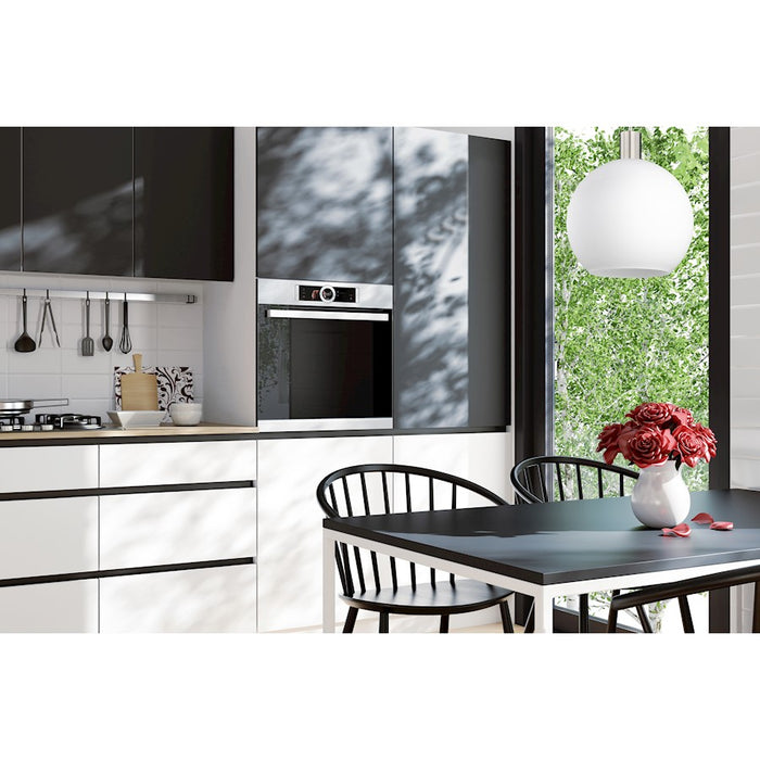 Z-Lite Margo 1 Light 15" Pendant, Brushed Nickel/White