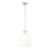 Z-Lite Margo 1 Light 15" Pendant, Brushed Nickel/White