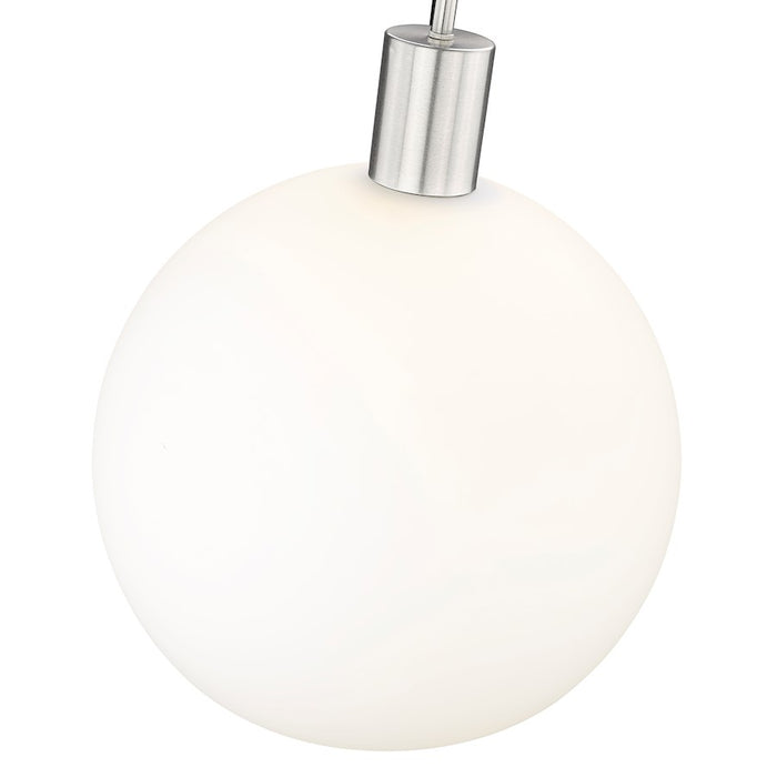 Z-Lite Margo 1 Light 15" Pendant, Brushed Nickel/White