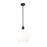 Z-Lite Margo 1 Light 15" Pendant, Matte Black/White - 7500P14-MB