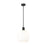 Z-Lite Margo 1 Light 15" Pendant, Matte Black/White