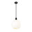 Z-Lite Margo 1 Light 15" Pendant, Matte Black/White