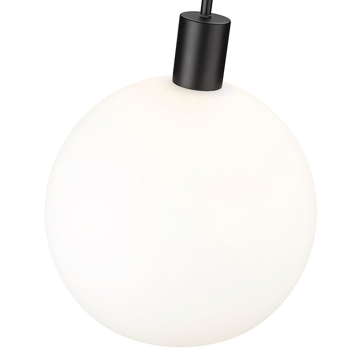 Z-Lite Margo 1 Light 15" Pendant, Matte Black/White